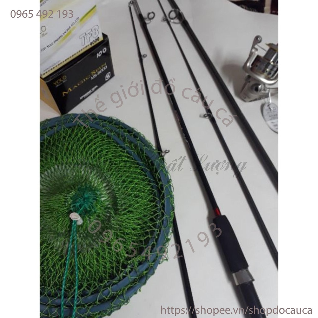 Com bo 2 bô cân đặc 2 khuc và máy yolo kem cước 4 con cá tăng kèm phụ kiện ( rẻ vô địch )