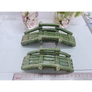Cầu nhỏ trang trí hồ cá bằng gốm- size lớn