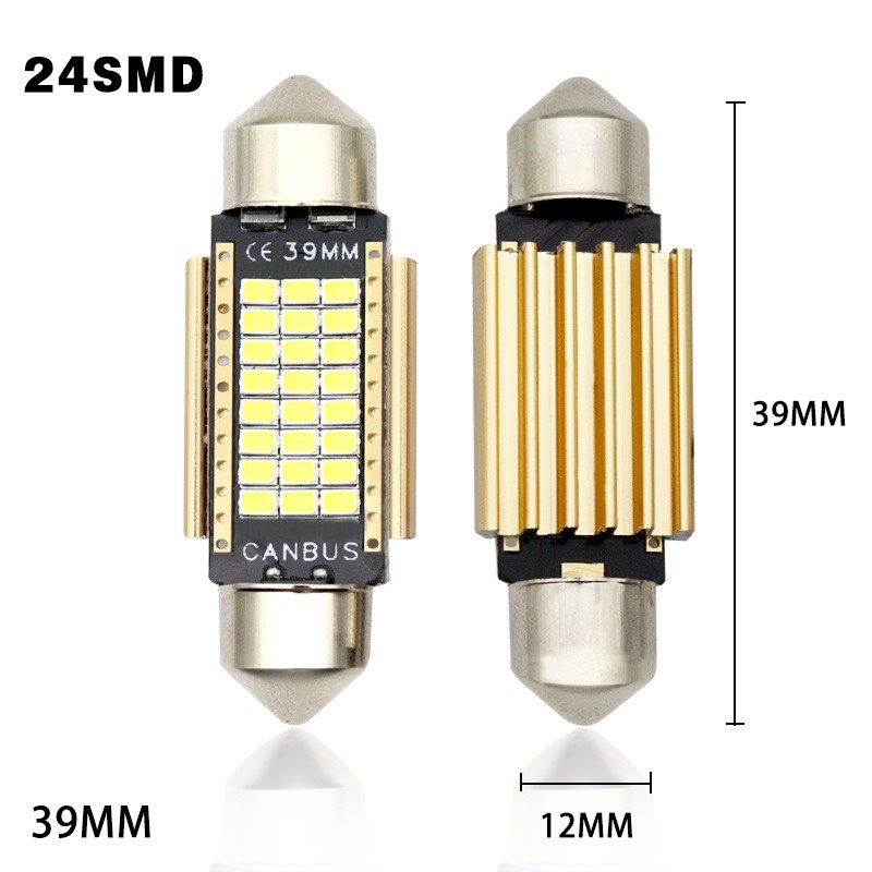 LED trần ô tô gắn nóc xe full size 31mm , 36mm , 39mm , 41mm tản nhiệt