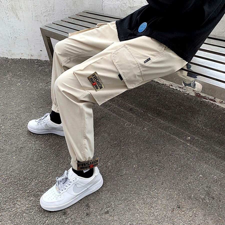 ❤️ VẢI ĐẸP ❤️ Quần Jogger Kaki Túi Hộp nam nữ dán gấu MÀU đen nam dài thể thao | BigBuy360 - bigbuy360.vn