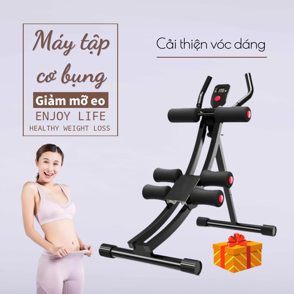 Máy tập cơ bụng tại nhà đa năng thông minh hiệu quả nhất cho nam nữ giảm eo giúp săn chắc cơ đánh tan mỡ thừa