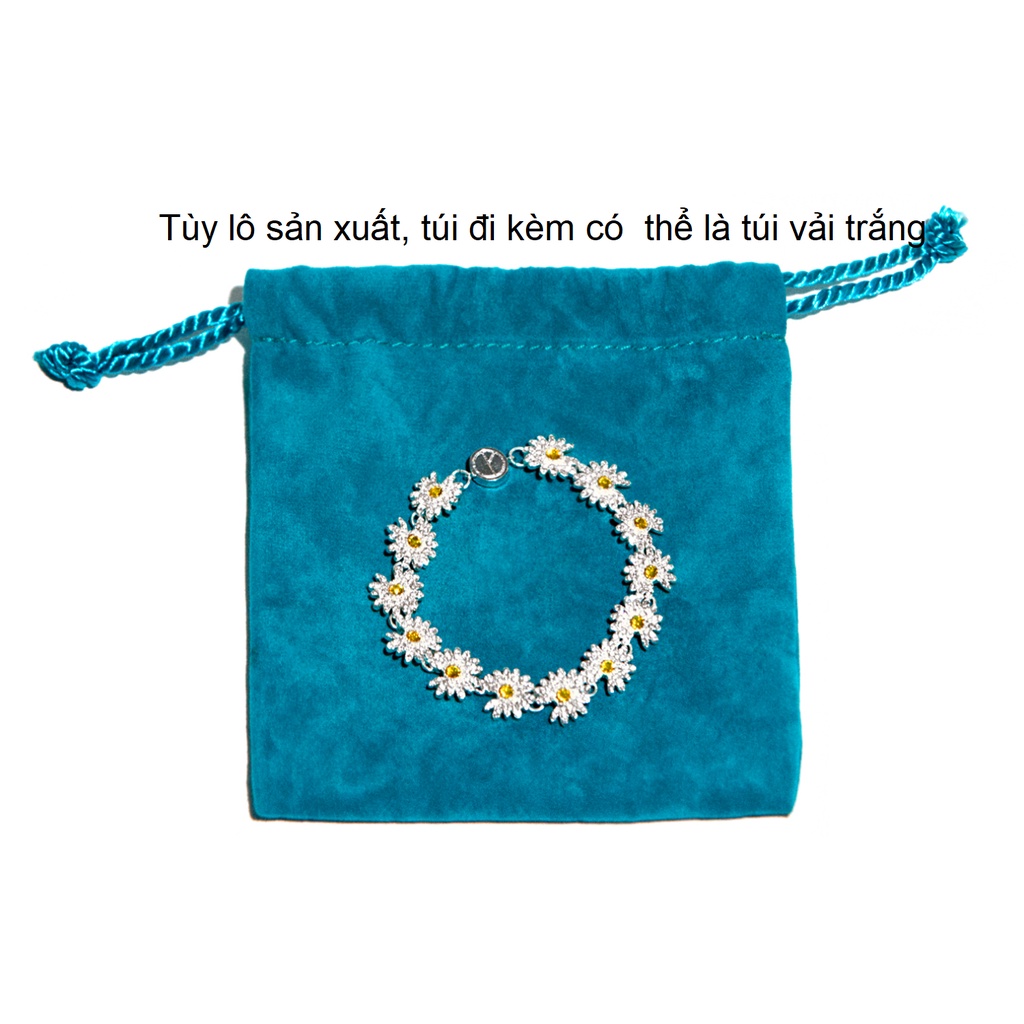 Vòng tay đá kim cương nhân vàng chốt logo coup nam châm