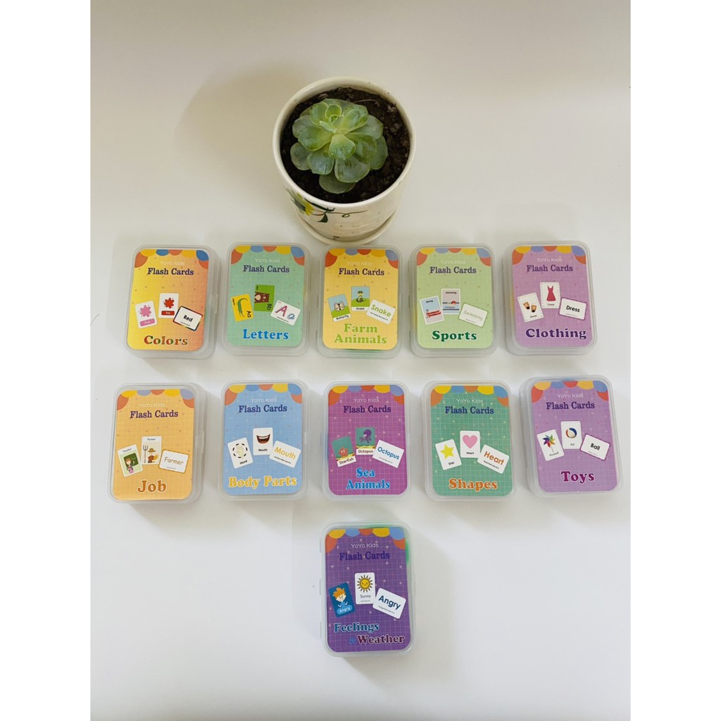 Flash Card Học Tiếng Anh Cho Bé  - 1 Hộp có 1 chủ đề - Kidshop