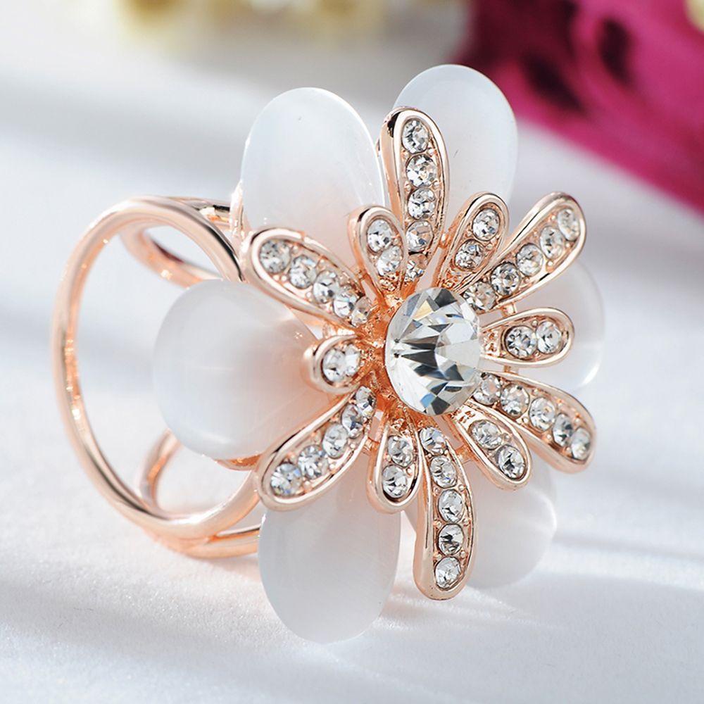 IVORY Hoa Trà Ngà Voi Màu Ngà|Trâm Cài Khăn Choàng Đính Đá Opal Chất Lượng Cao Cho Nữ