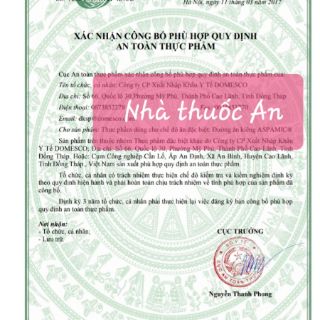 Đường ăn kiêng Aspamic hộp 100 gói