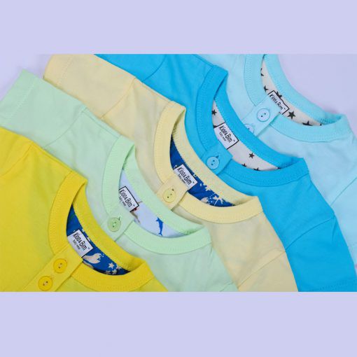 Đồ bộ bé trai mặc nhàngắn tay ngắn cổ trụ cotton từ 10kg đến 13kg