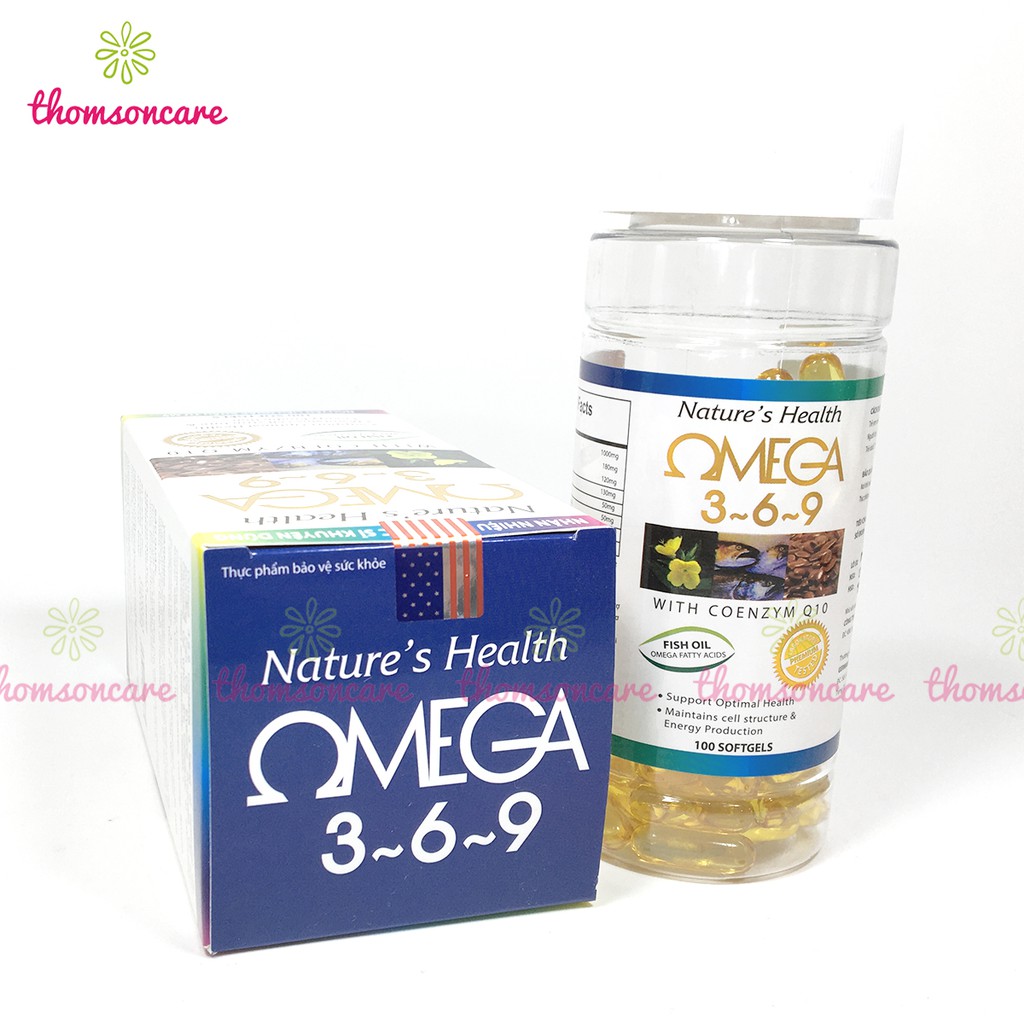 Omega 369 từ dầu cá chứa DHA EPA và dầu hoa anh thảo - Omega 3 6 9 Nature Health tốt cho mắt và tim mạch