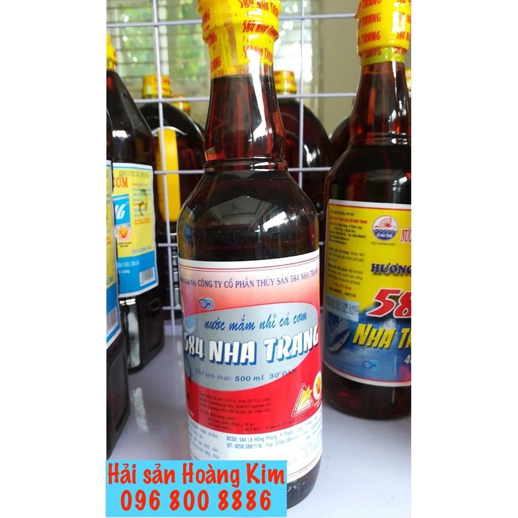 Nước mắm 584 Nha Trang 30 độ đạm - Chai thuỷ tinh 500 ml