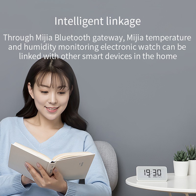 Đồng hồ tích hợp nhiệt độ và độ ẩm Xiaomi Mijia Smart Digital Clock Theo dõi Nhiệt ẩm theo LOG