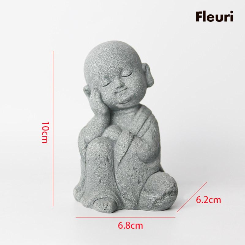 Mô Hình Tượng Phật Bằng Đá Cát Độc Đáo Dùng Trang Trí Chậu Hoa