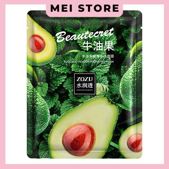 Mặt Nạ Trái Bơ ZOZU Beautecret Dưỡng Ẩm Làm Mịn Da