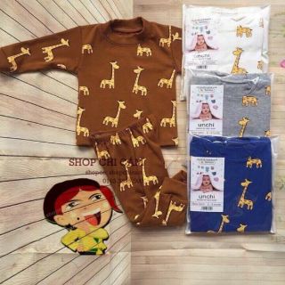 Set 3 bộ Unchi hươu chất nỉ cho bé