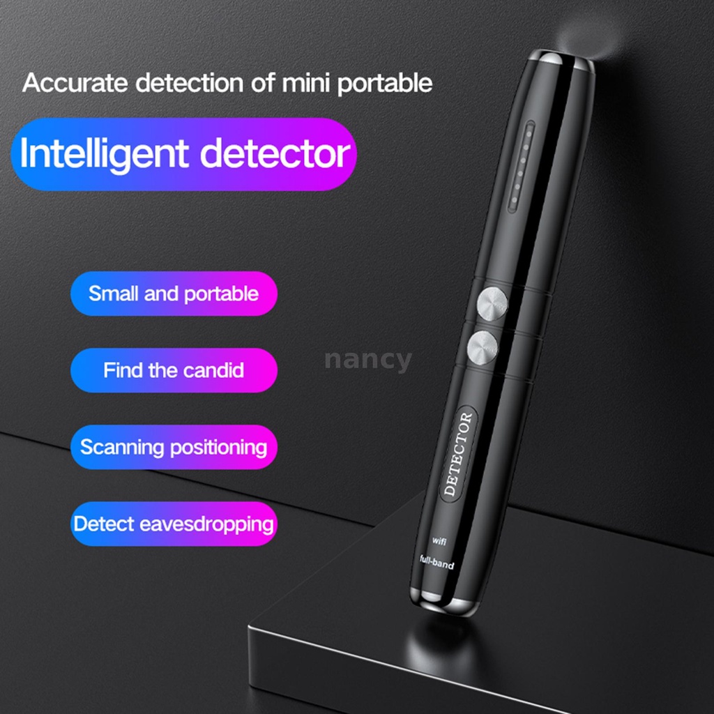Máy Dò Tìm Âm Thanh 5 Cấp Độ 25h Hình Cây Bút Di Động Bảo Vệ Riêng Tư Cho Camera Không Dây