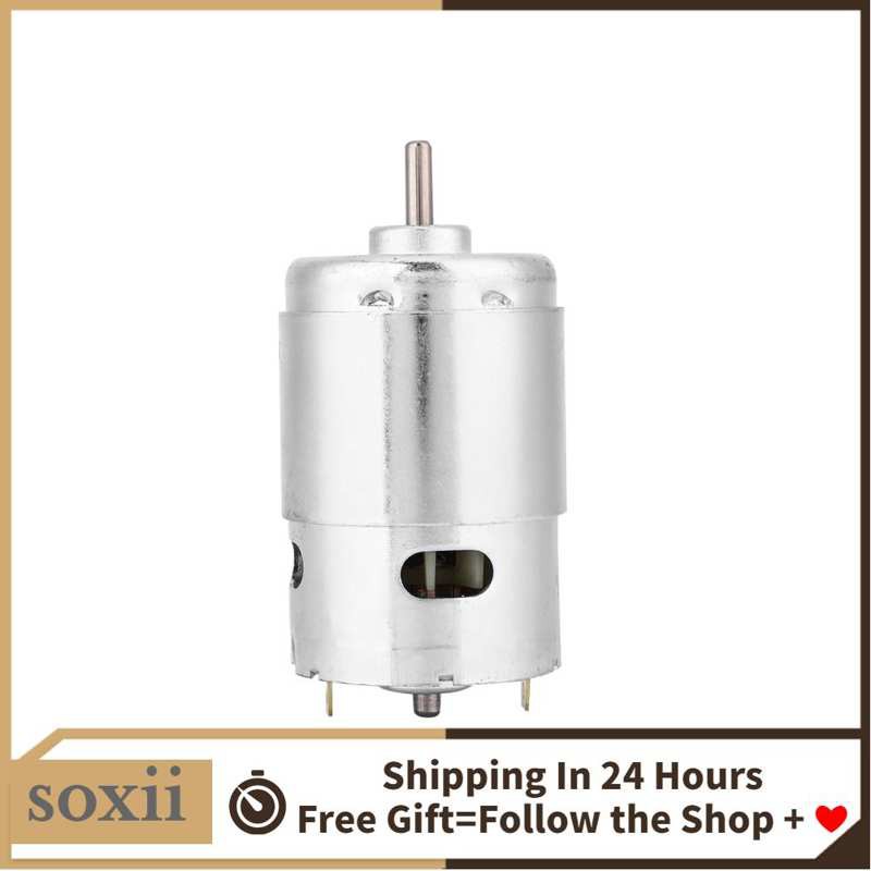 Soxii Low Noise High Power Miniature DC 895 Motor 12V 3000 RPM Double Ball Bearing