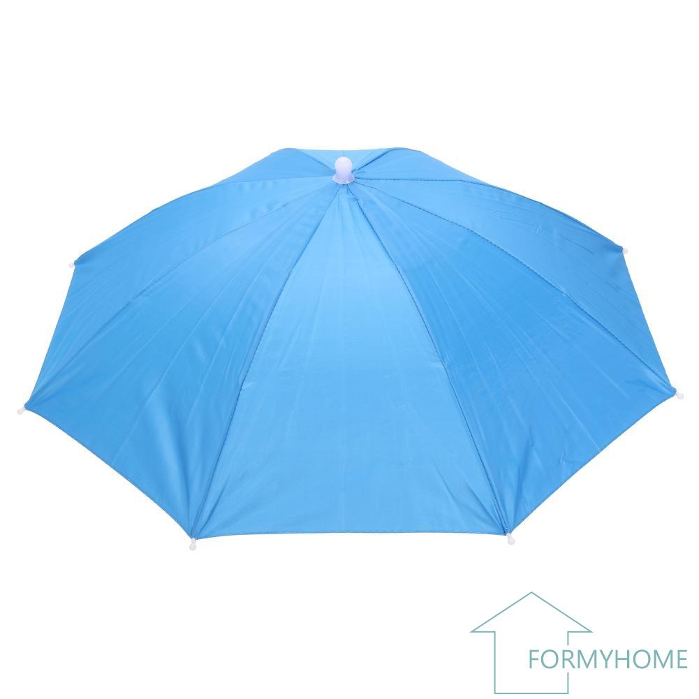 Fo New Arrival Anti-Rain Elastic Band Head Umbrella Hat Outdoor Fishing Sunscreen Tool