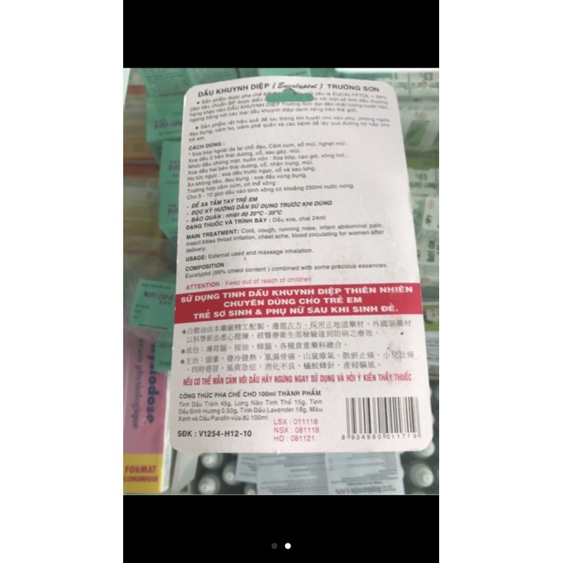 DẦU KHUYNH DIỆP TRƯỜNG SƠN