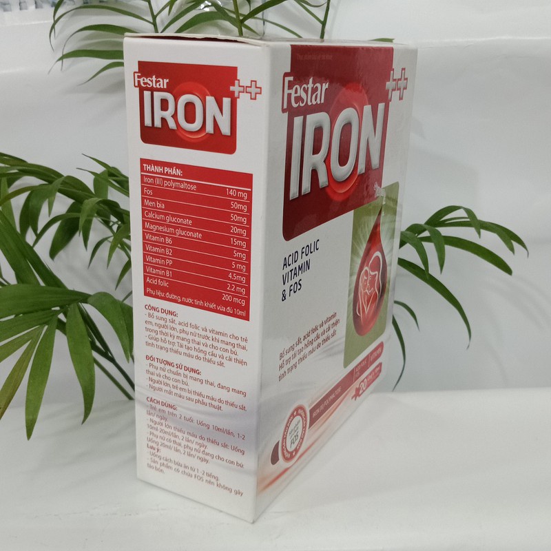 ✅ Siro bổ sung sắt Festar Iron++ acid folic, vitamin bổ máu, tạo hồng cầu cho người bị thiếu máu