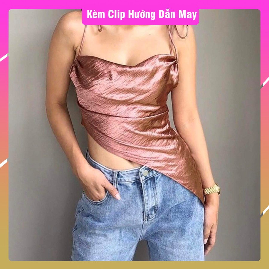A001_Rập giấy áo cổ đổ xéo lai (Có hướng dẫn)