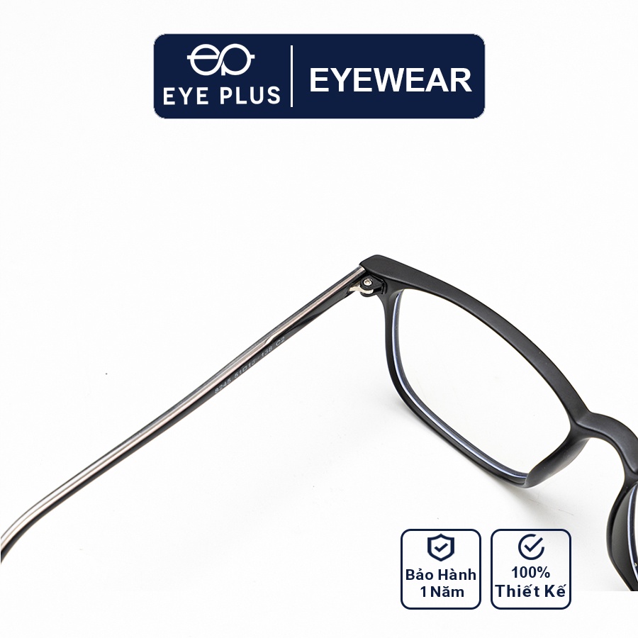 Gọng kính cận nam nữ thời trang EYE PLUS nhựa dẻo dáng vuông tròn nhỏ phong cách hàn quốc N240-8245