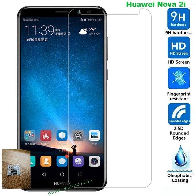 Huawei Nova 2i 💝FREESHIP Từ 50k💝 Kính cường lực trong suốt 2.5 D / 9H ( tặng keo chống hở mép )