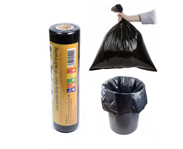 Túi đựng rác đen tự phân hủy Sài Gòn —— cuộn 500g