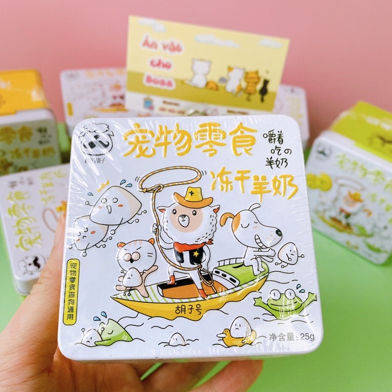 Gói 5 Viên sữa dê đông lạnh bổ sung can-xi gấp đôi cho Cún Mèo
