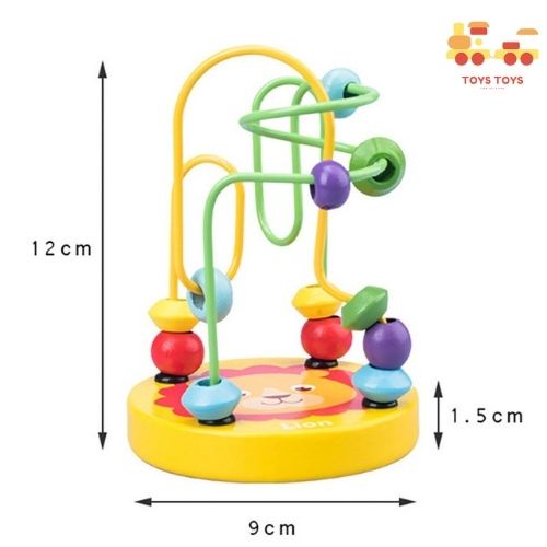 Trò Chơi Gỗ Luồn Hạt Luyện Kỹ Năng Khéo Tay Và Tập Trung MONTESSORI