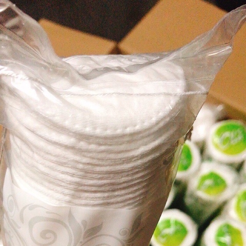 Bông Tẩy Trang Ola cotton pads 120 và 150 miếng dập viền