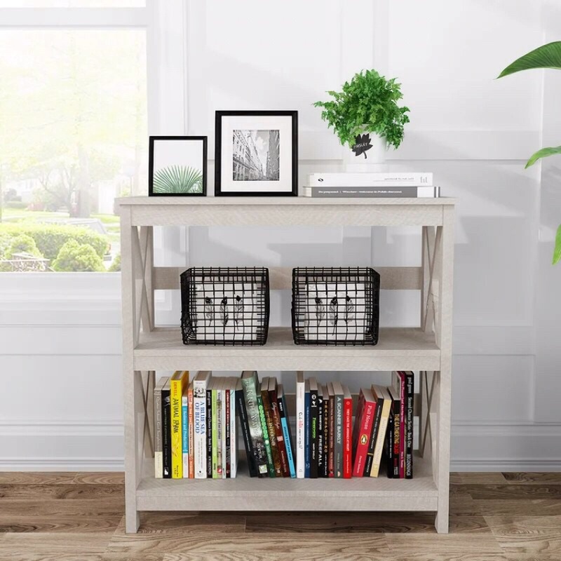 Kệ sách 📚 trang trí  Chất liệu gỗ tràm + MDF Vener