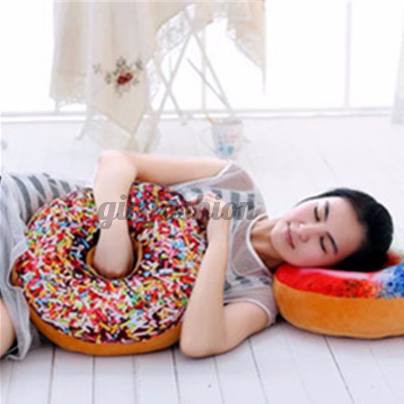 Gối nhồi bông hình donut mềm mại cho bé