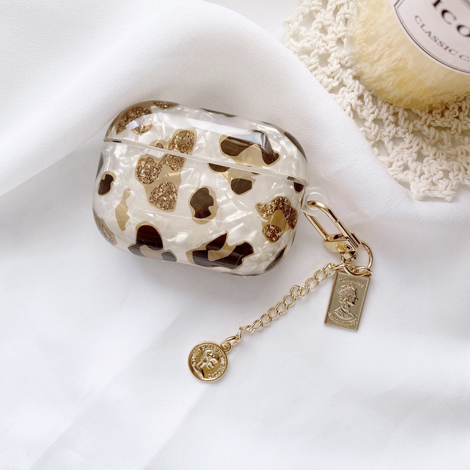 Vỏ Bảo Vệ Hộp Sạc Tai Nghe airpods Pro / airpods 2 3 / air pods Bằng Silicon Họa Tiết Da Báo Kiểu vintage