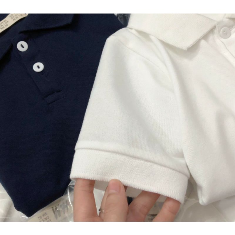 Áo Polo basic bé trai bé gái thêu hình mỏ neo (14-24kg), áo phông cổ bẻ cho bé mặc hè thoáng mát, khỏe khoắn, năng động