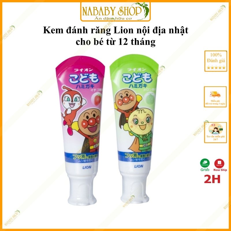 Kem đánh răng Lion Nhật Bản 40g (Trên 12 tháng)