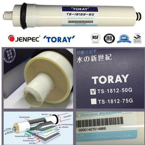 Màng máy lọc nước RO TORAY nhật bản 75G lõi lọc số 4 dùng cho tất cả các loại máy lọc nước RO