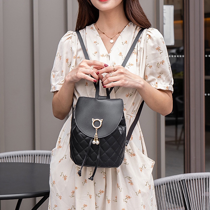 Ba Lô Tua Rua Hai Lớp Thời Trang Dành Cho Nữ