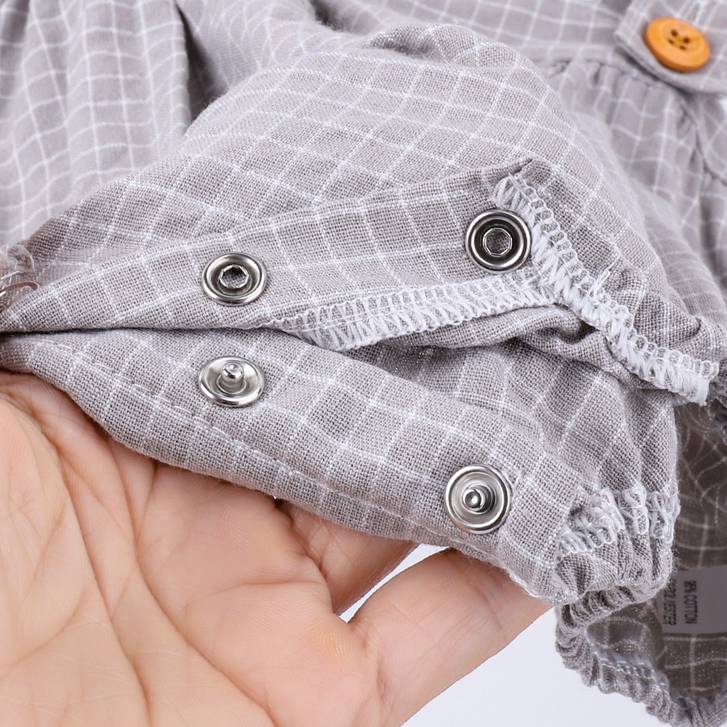 Áo Sơ Mi Và Quần Yếm Cho Em Bé