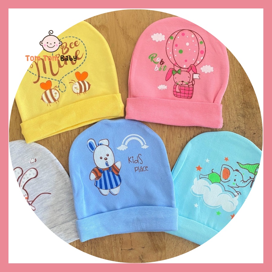 Mũ sơ sinh 100% cotton Baby Leo Thái Hà Thịnh | quần áo sơ sinh | phụ kiện sơ sinh