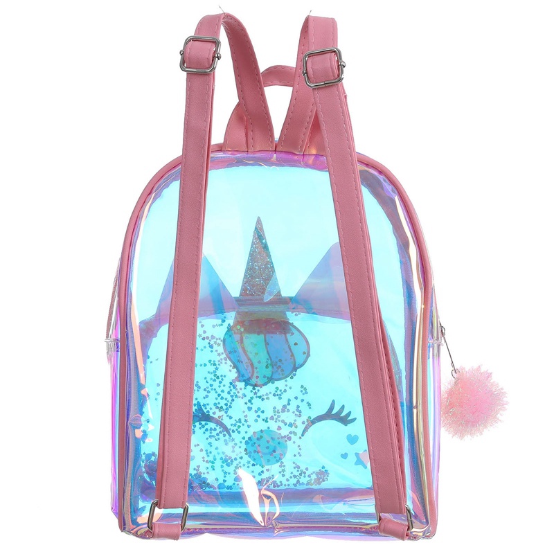 Ba Lô TPU Trong Suốt Họa Tiết Kỳ Lân Xinh Xắn Dành Cho Bé