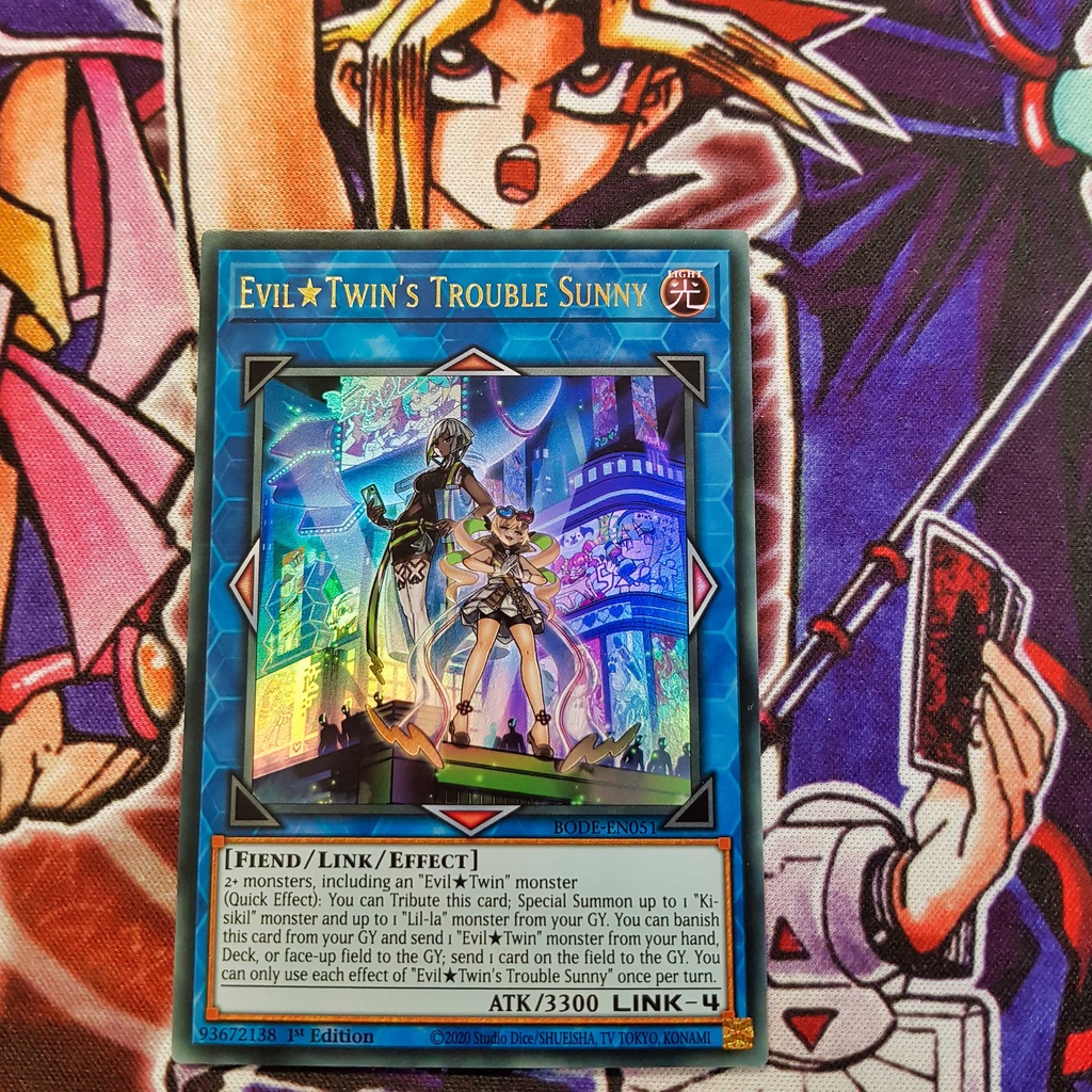 Thẻ bài Yugioh chính hãng | Evil Twin's Trouble Sunny | BODE Ultra Rare