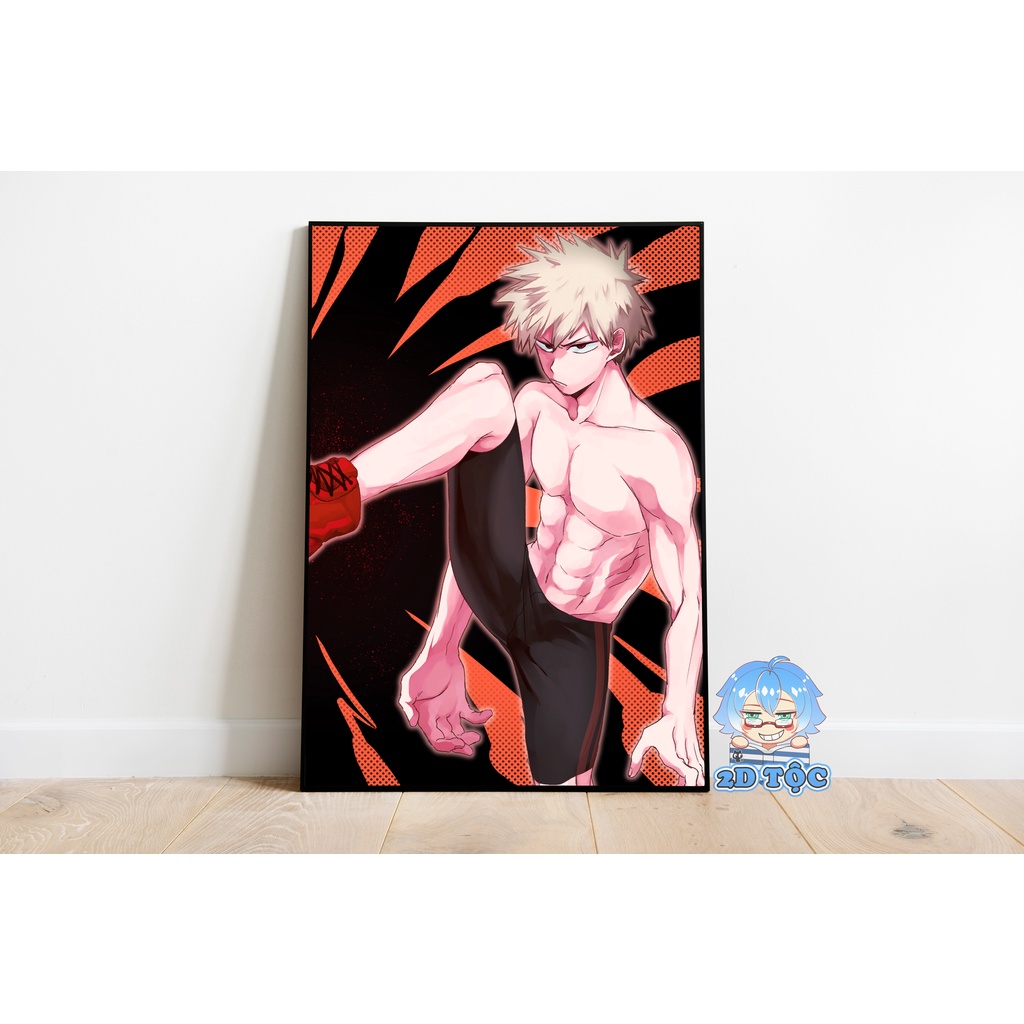 Tranh poster A3 dán tường Bakugo Katsuki (17) Anime Manga My Hero Academia - 2D Tộc Shop