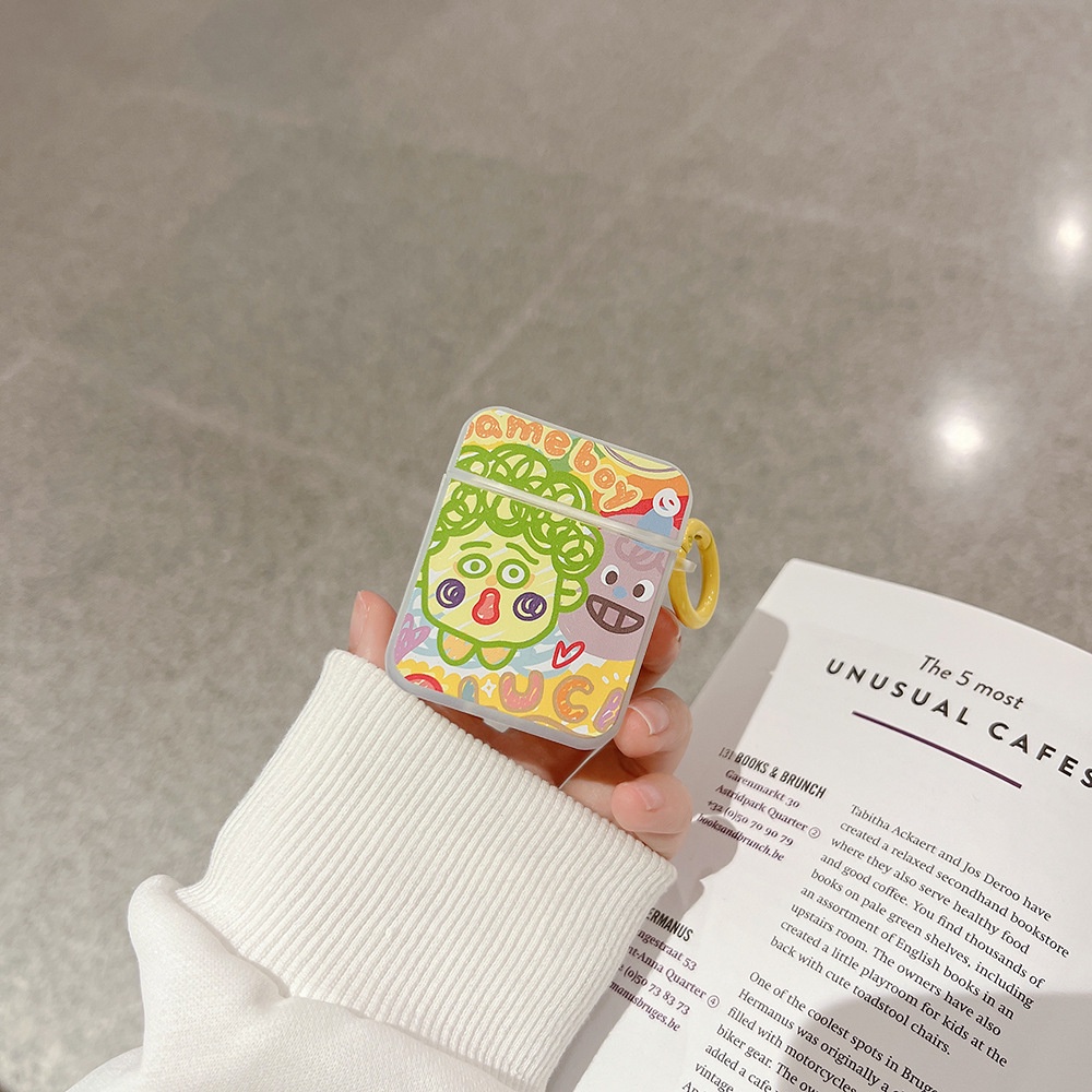 Vỏ Bảo Vệ Hộp Sạc Tai Nghe Airpod 2 pro 3 Bằng Silicon Mềm Họa Tiết Graffiti