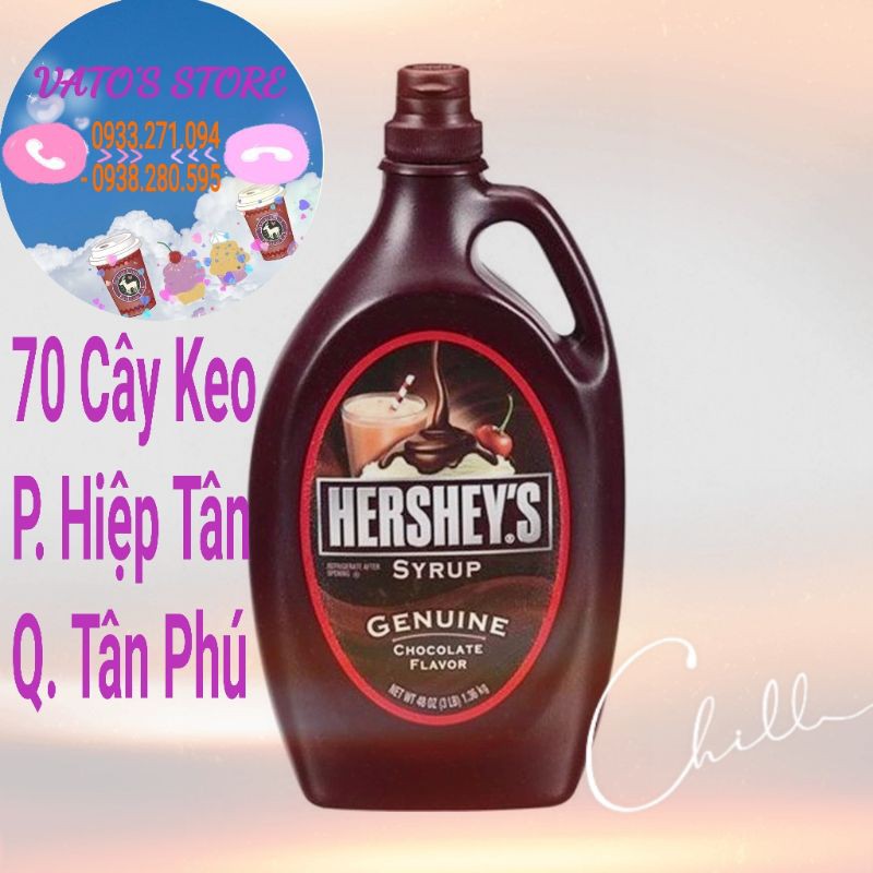 Sirup HERSHEY’S Chocolate 1360g/ Sirô nguyên chất sốt Socola Hershey’s 1360g (1.36kg)