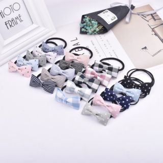 Cột tóc nơ mềm cho bạn cho bé màu nude
