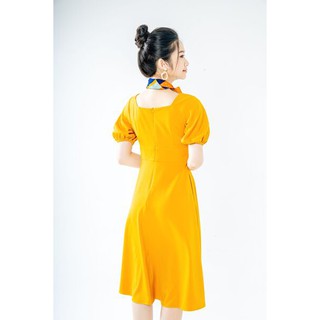 Váy cổ vuông nơ lệch CCHAT