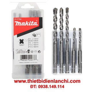 Mũi khoan bê tông đầu gài SDS Makita D-17784 (Bạc)