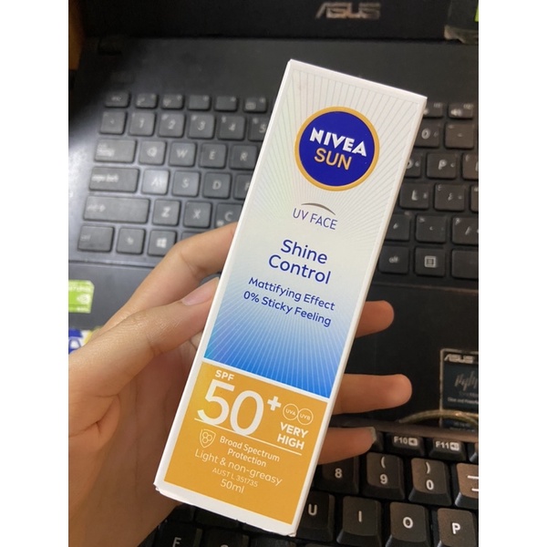 [MẪU MỚI] Kem chống nắng Nivea Shine Control SPF50 UV Face (50ml)