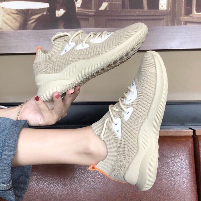 Giày Thể Thao Len Cổ Chun SUPER GÓT Cam Siêu Hót