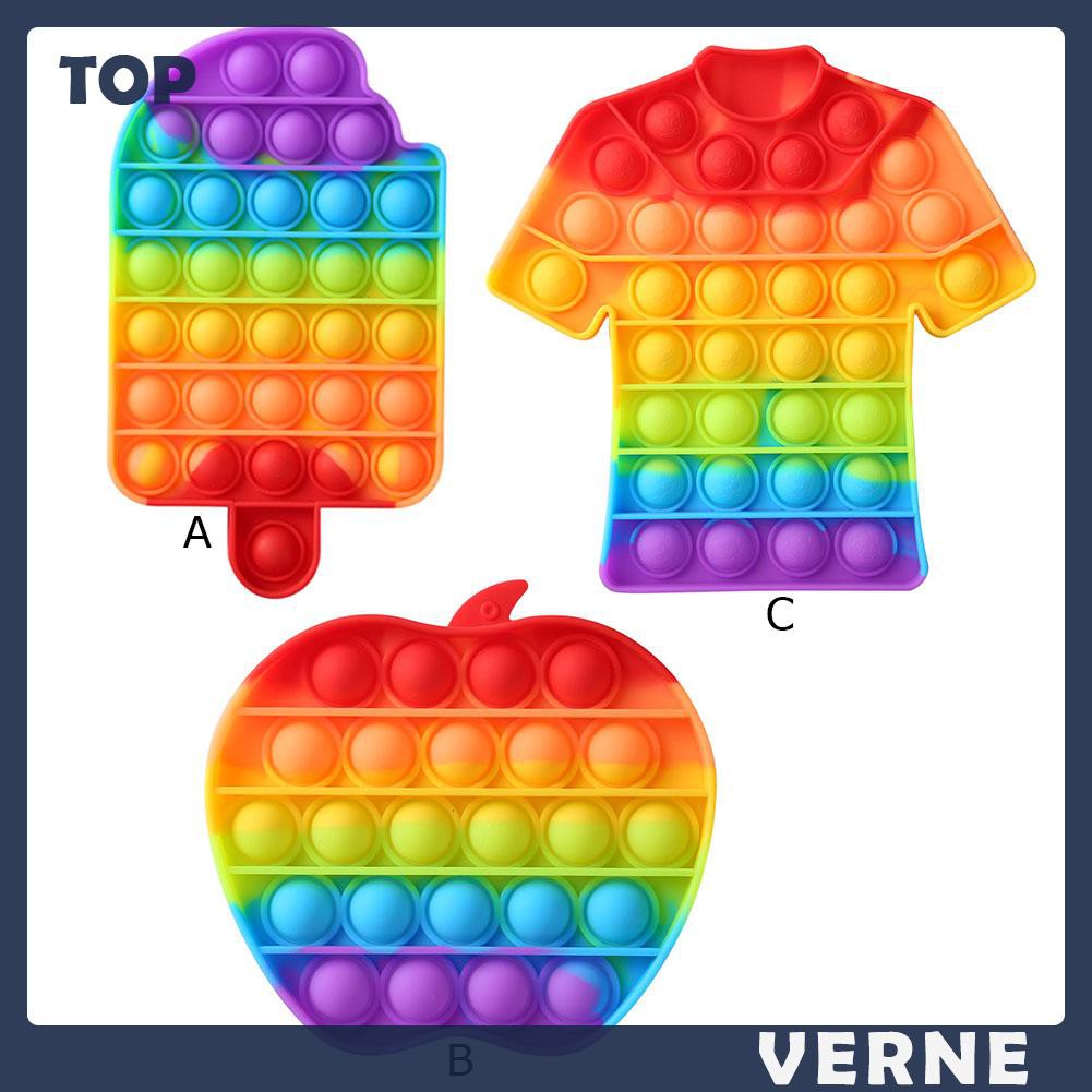 Đồ Chơi Cầm Tay Bong Bóng Màu Cầu Vồng Giúp Giảm Căng Thẳng Cho Người Lớn Và Trẻ Em