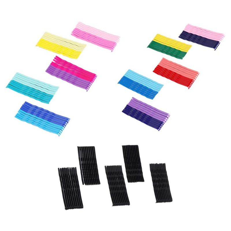 Bộ 50 chiếc kẹp tăm dạng gợn sóng đơn giản cho nữ