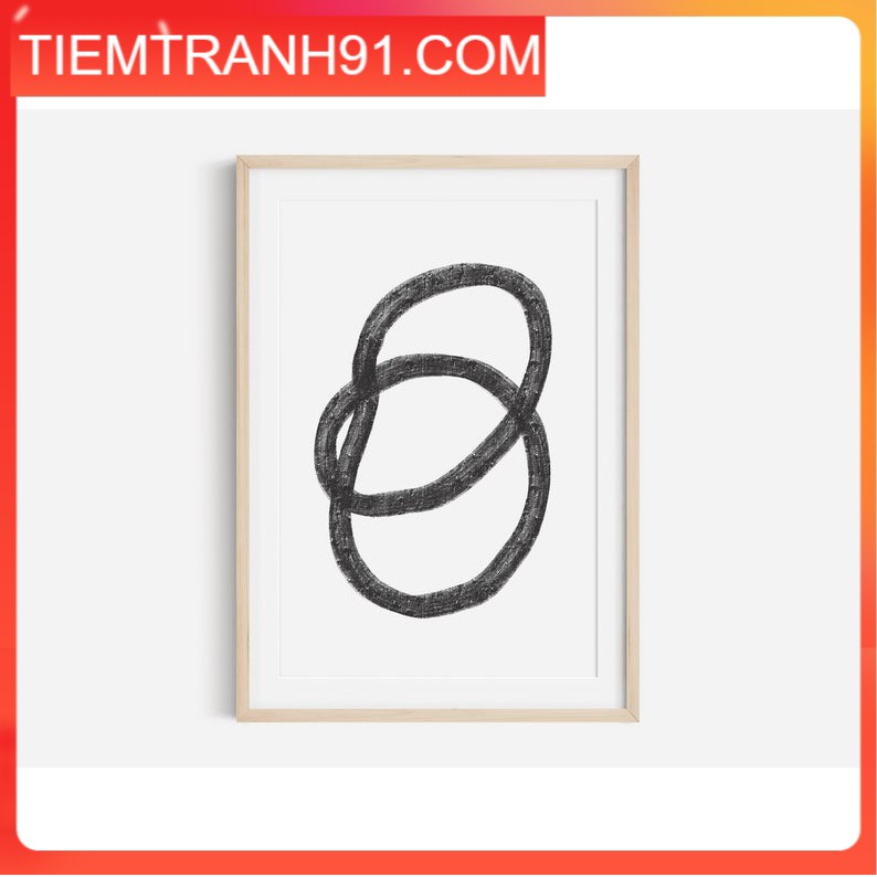 Tranh treo tường | Tranh nghệ thuật trừu tượng -Black Abstract Art Print, Black and White Abstract Art 003